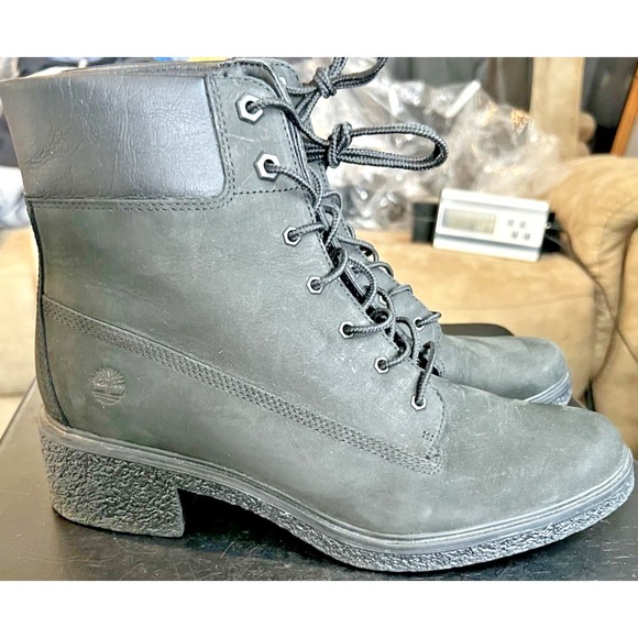 Timberland Shoes - Timberland Women's Brinda Lace-Up Boot Size 9 Black Nubuck Leather (A3660)